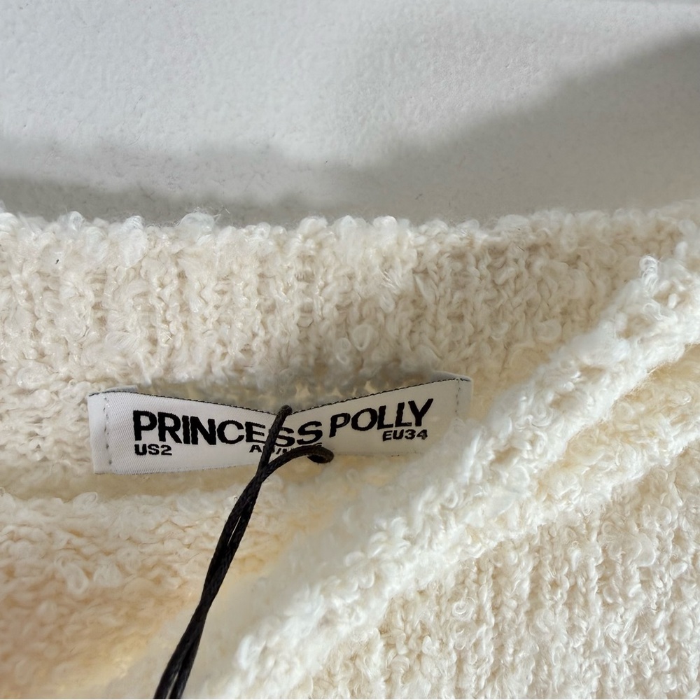 NWT Princess Polly Cream Cloud Strapless Boucle Maxi Dress Size 2 New - Picture 8 of 15